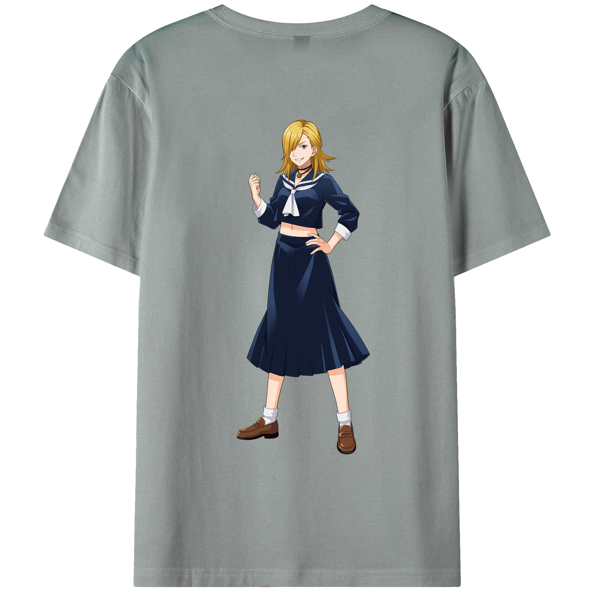 （画像用） 呪術廻戦 Jujutsu Kaisen 綿100％ メンズ半袖Tシャツ（バックプリント） 通気性